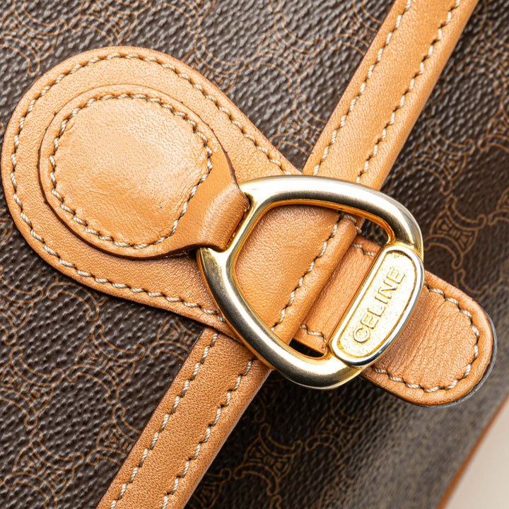 Macadam Coated Canvas Crossbody Brown - Gaby Paris