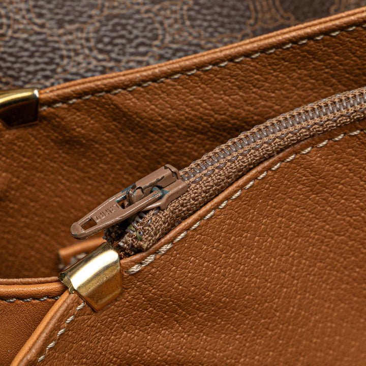 Macadam Coated Canvas Crossbody Brown - Gaby Paris