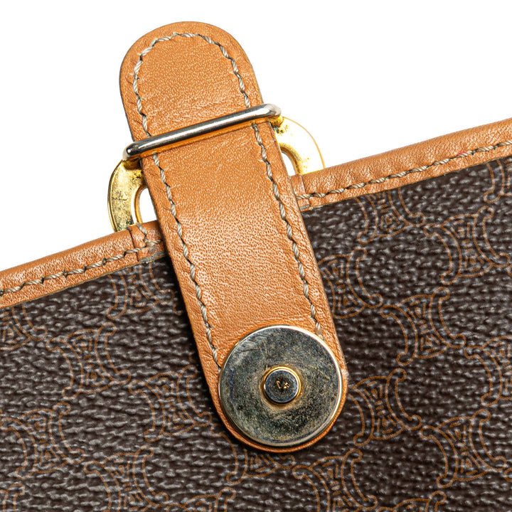 Macadam Coated Canvas Crossbody Brown - Gaby Paris