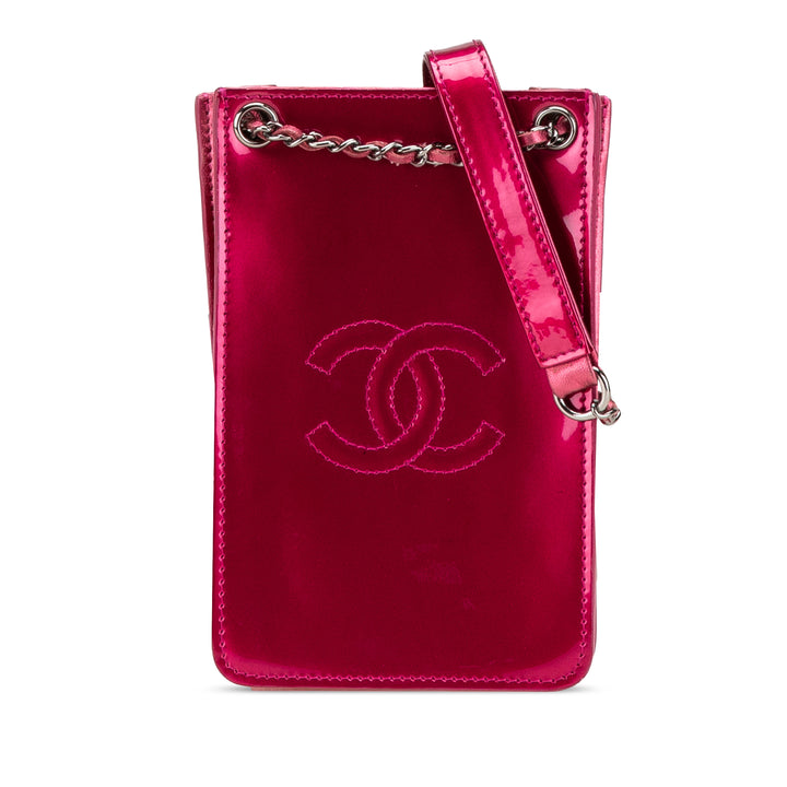 Chanel CC Étui téléphone Sac Cuir