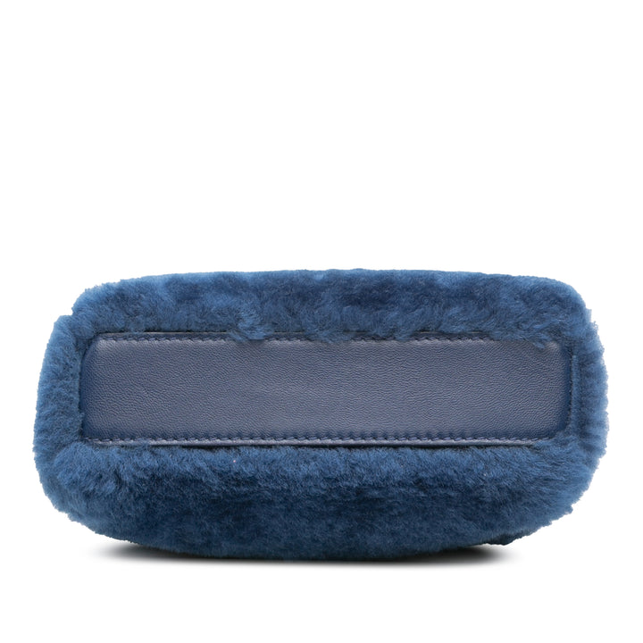 Fendi Micro Shearling Peekaboo Sac cartable Bleu – GABY PARIS Authentique