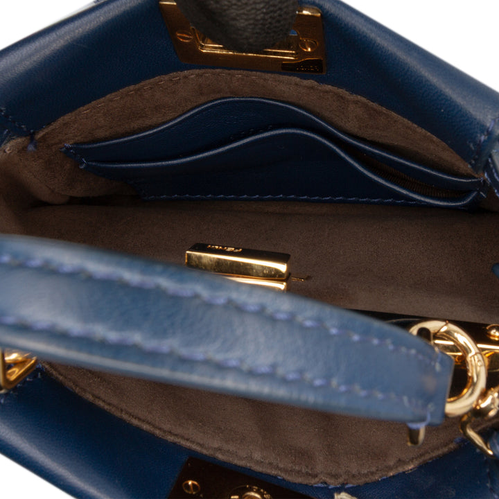 Fendi Micro Shearling Peekaboo Sac cartable Bleu – GABY PARIS Authentique