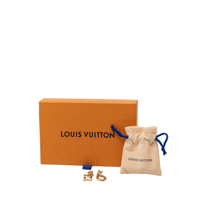 Louis Vuitton plaqué Flowergram fermoir poussette Earings