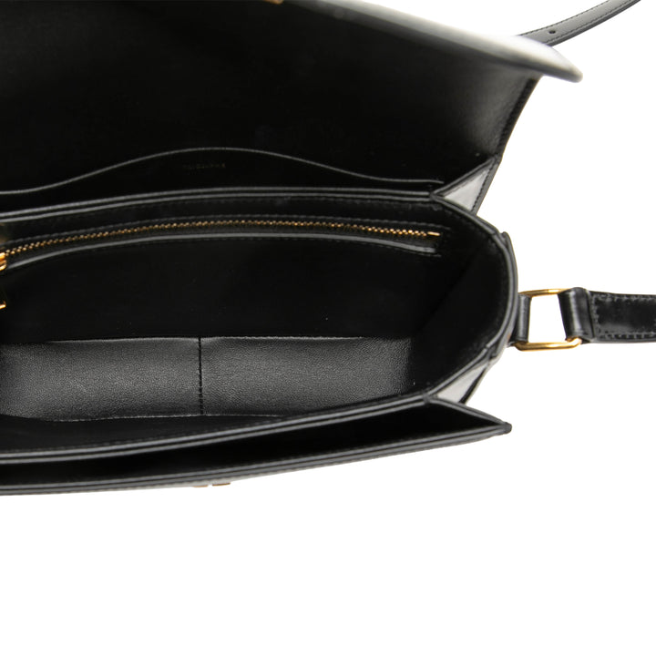 Celine Teen brillant Cuir de veau Triomphe Sac porté croisé