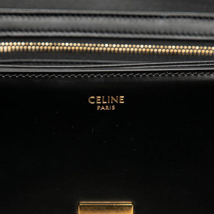 Celine Teen brillant Cuir de veau Triomphe Sac porté croisé