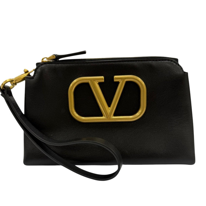 VLogo Trousse de maquillage Cuir de veau Noir