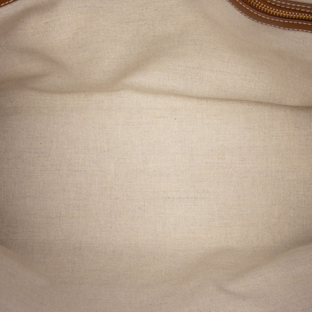 Celine Cabas Triomphe brodé Horizontal Beige – vue 4 – GABY PARIS