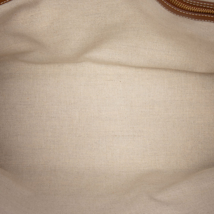 Celine Cabas Triomphe brodé Horizontal Beige – vue 4 – GABY PARIS