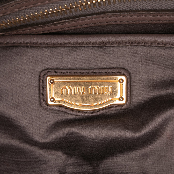 Miu Miu Matelasse Leather Turnlock Cabas Noir – GABY PARIS Authentique