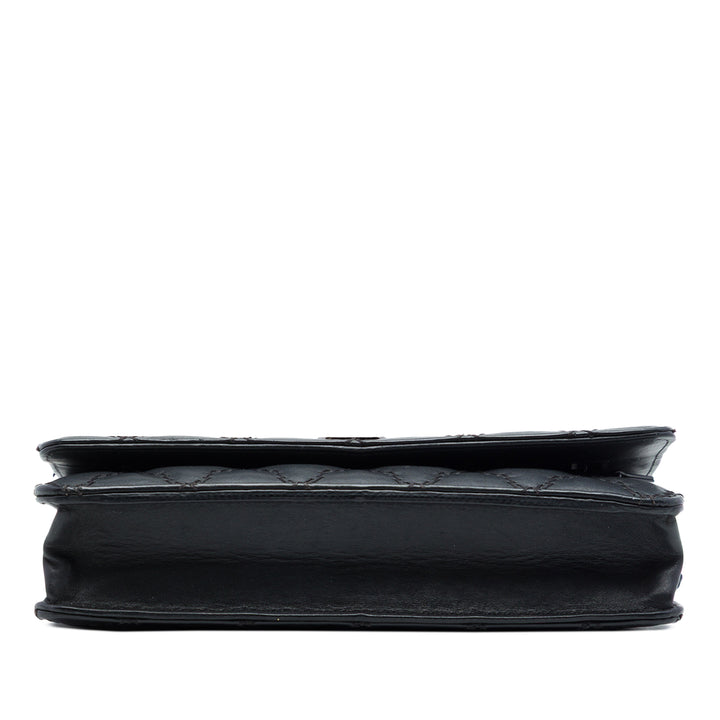 Chanel CC Matelassé Cuir de veau Double Stitch Hamptons Wallet on Chain