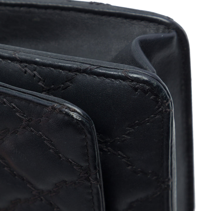 Chanel CC Matelassé Cuir de veau Double Stitch Hamptons Wallet on Chain