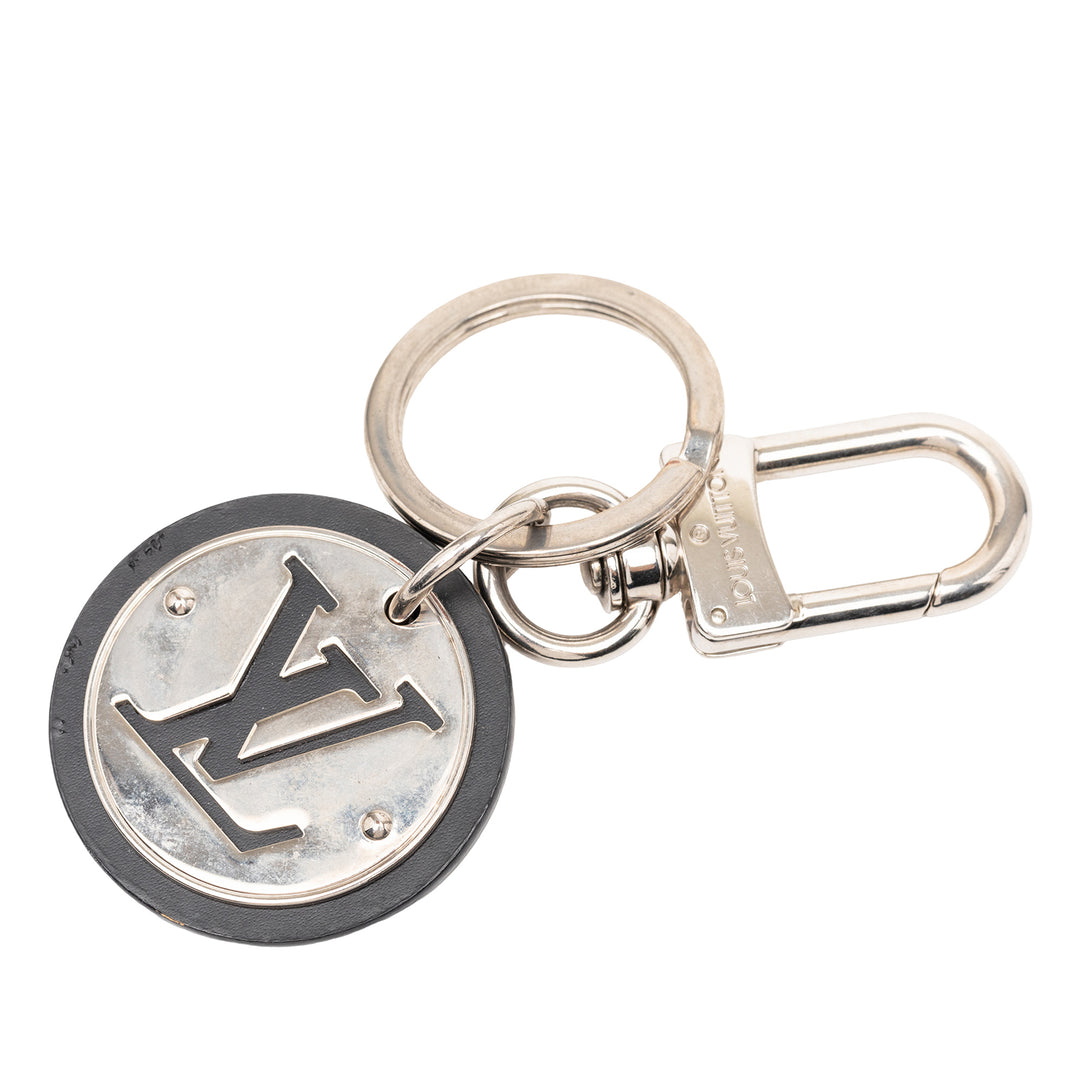 Louis Vuitton Stainless Steel et Cuir de veau LV Cut Circle Key Holder