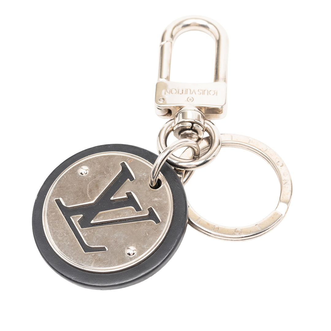 Louis Vuitton Stainless Steel et Cuir de veau LV Cut Circle Key Holder