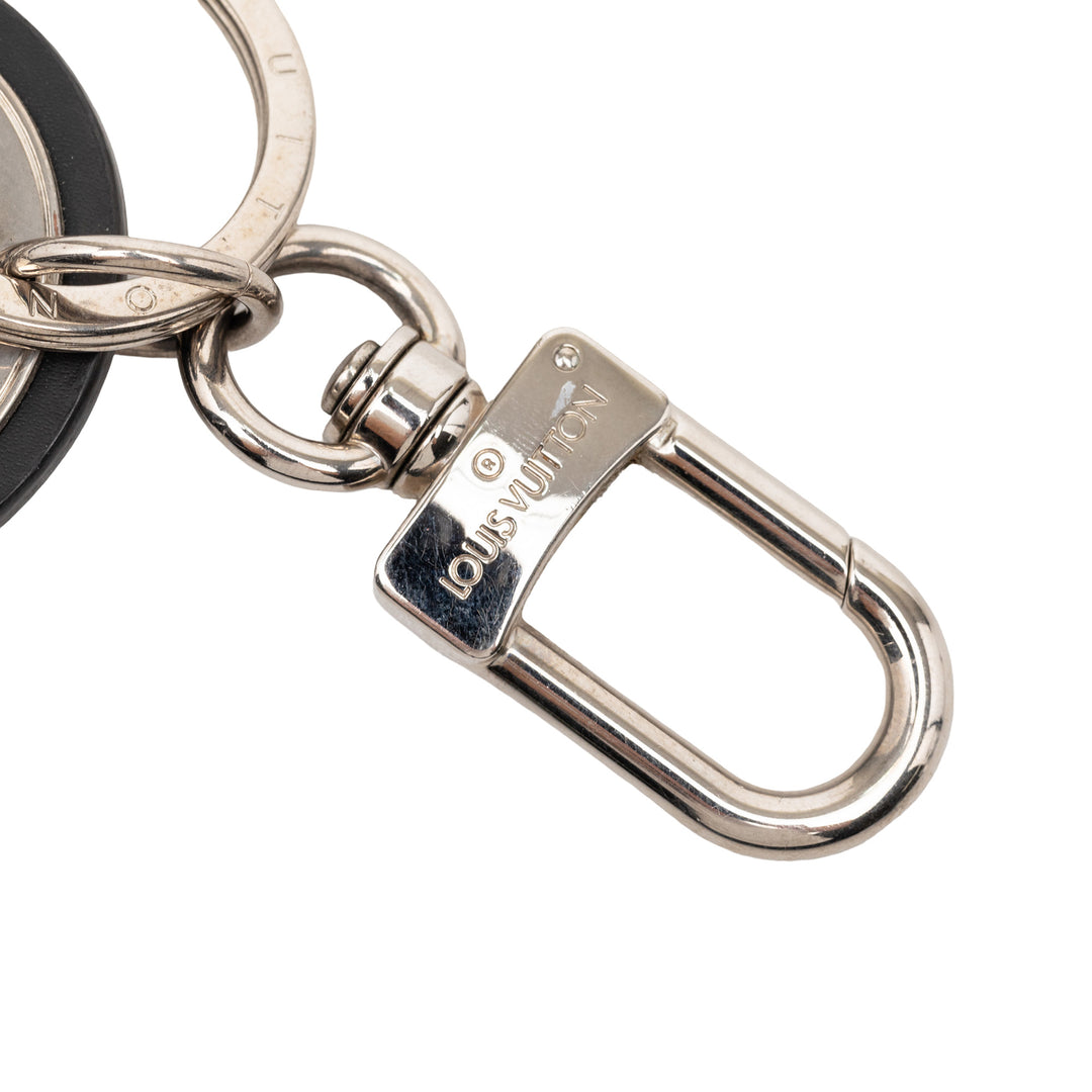 Louis Vuitton Stainless Steel et Cuir de veau LV Cut Circle Key Holder