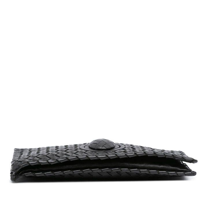 Bottega Veneta Nappa Intrecciato Turn Lock Pochette Noir