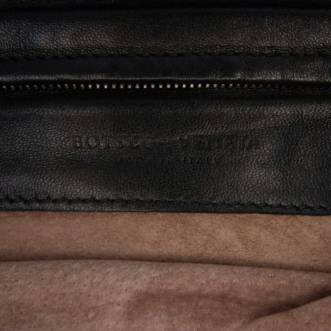 Bottega Veneta Nappa Intrecciato Turn Lock Pochette Noir