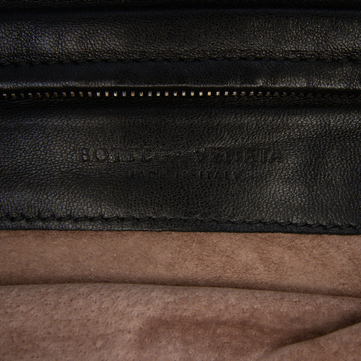 Bottega Veneta Nappa Intrecciato Turn Lock Pochette Noir