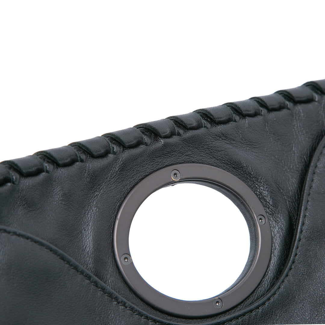 Bottega Veneta Nappa Intrecciato Turn Lock Pochette Noir