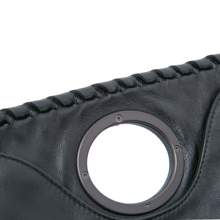 Bottega Veneta Nappa Intrecciato Turn Lock Pochette Noir
