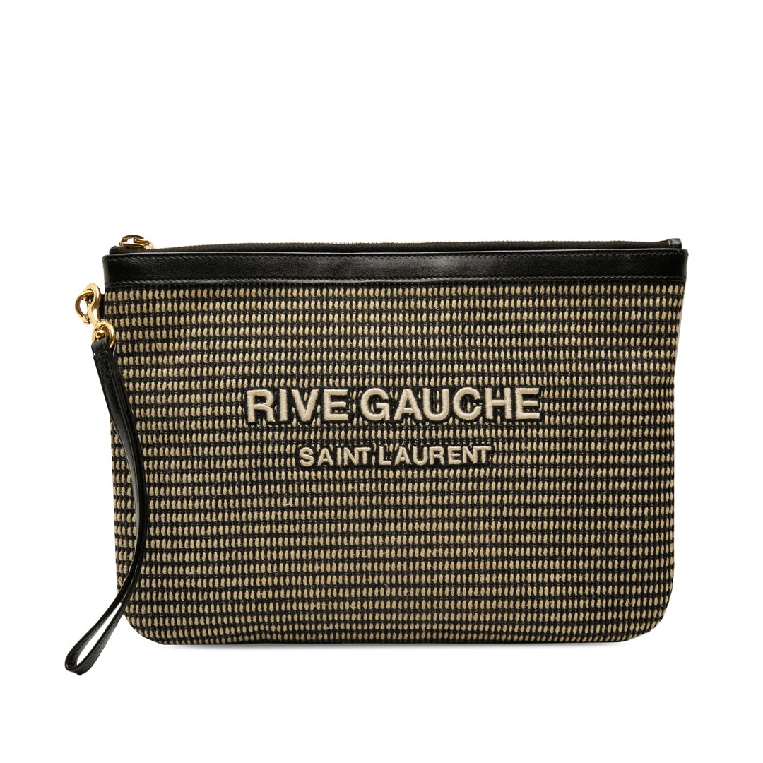 Saint Laurent Raffia Rive Gauche Pochette