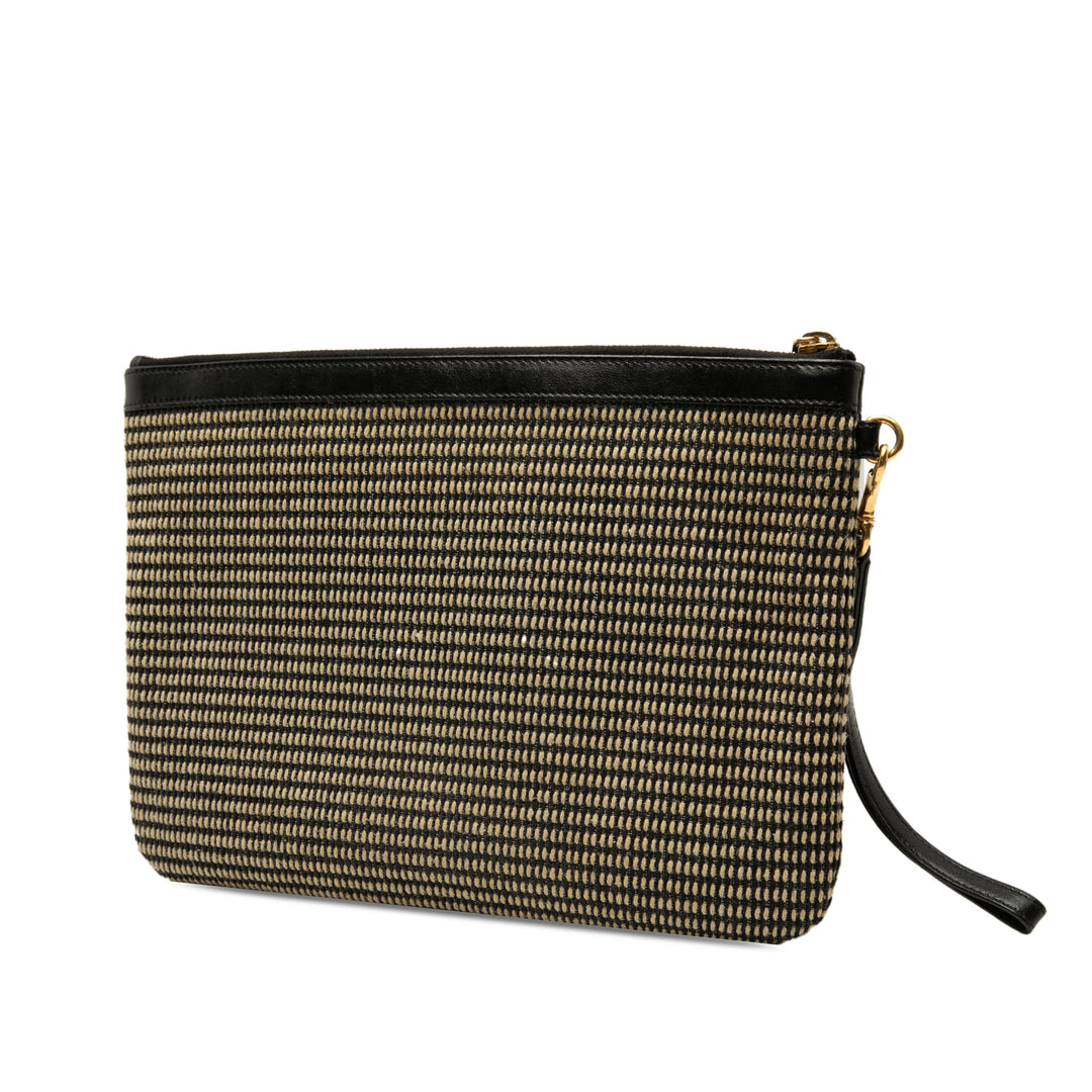 Saint Laurent Raffia Rive Gauche Pochette
