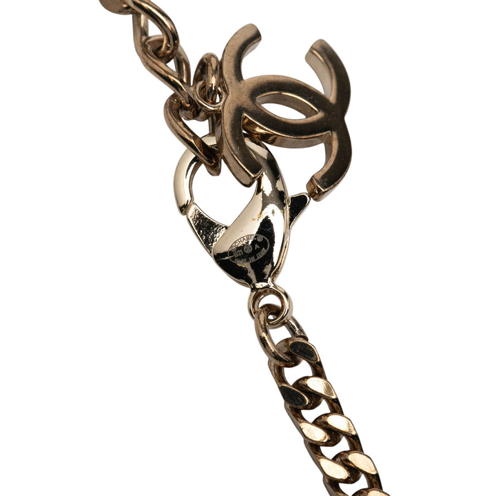 Chanel plaqué Rhinestone CC Choker Collier