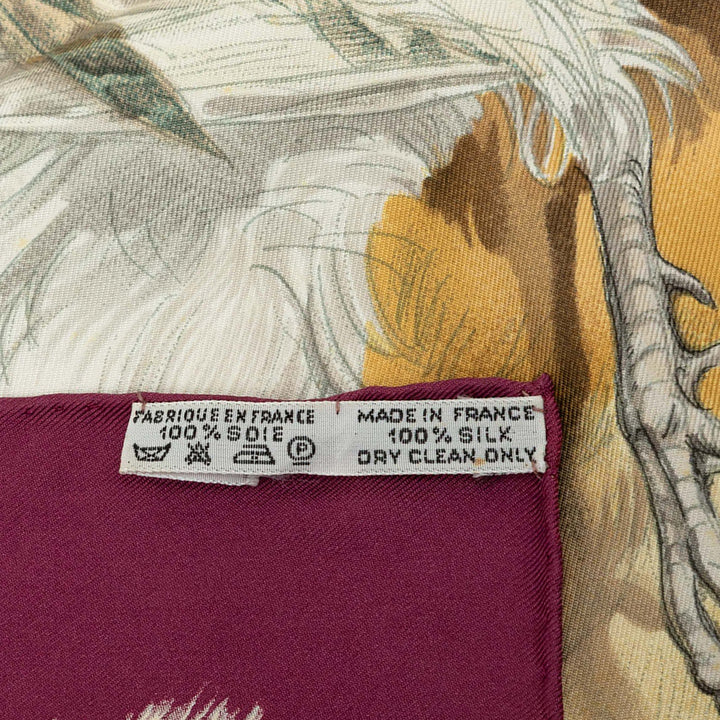 Hermès Chiens Au Rapport Carre Foulard 90 Multi Multicolore – vue 6 – GABY PARIS