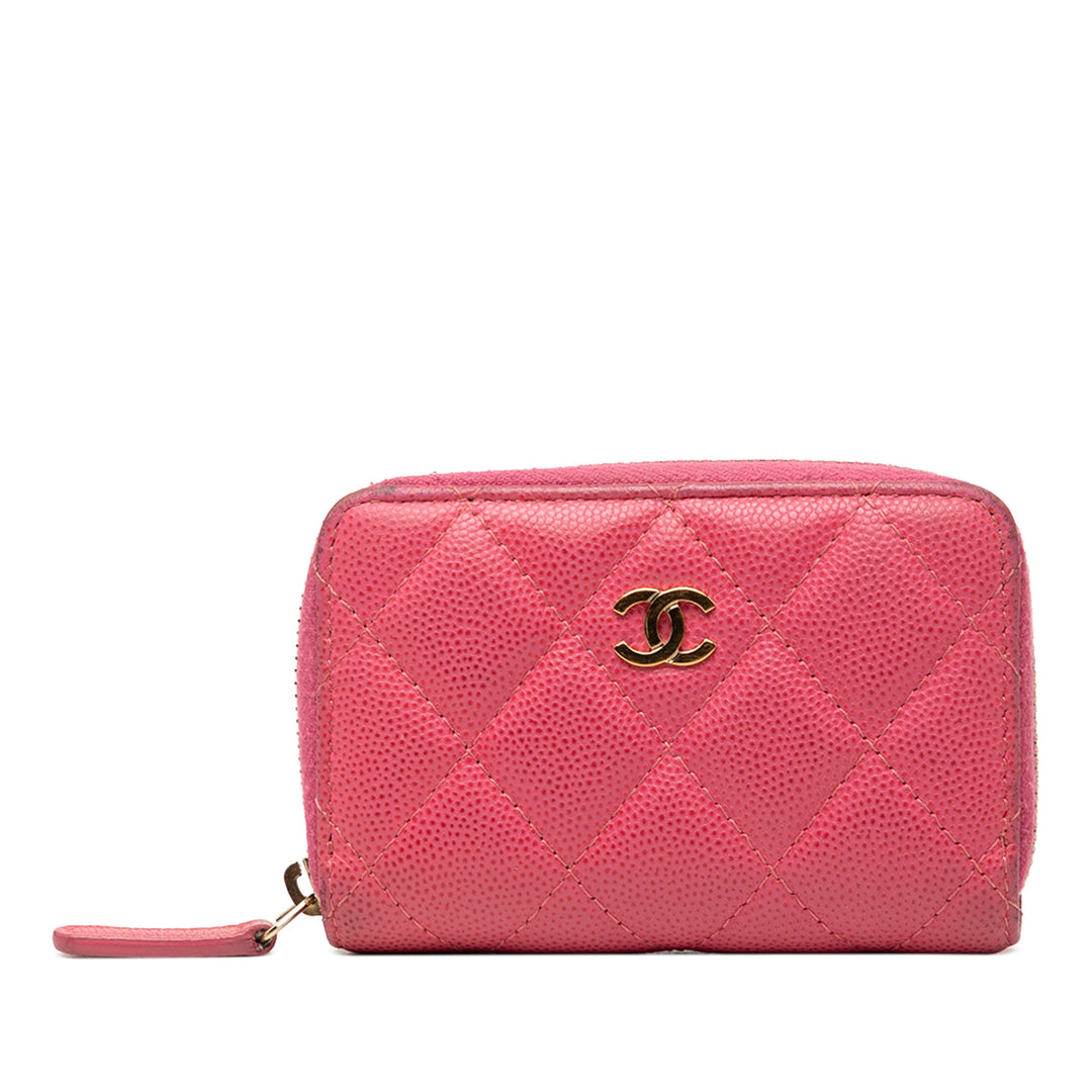 Chanel CC Matelassé Zippé Porte-monnaie Cuir caviar