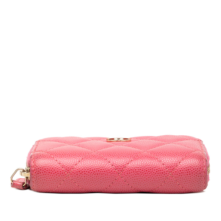 Chanel CC Matelassé Zippé Porte-monnaie Cuir caviar