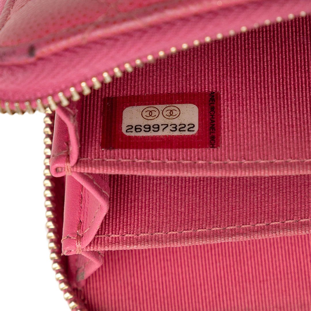 Chanel CC Matelassé Zippé Porte-monnaie Cuir caviar
