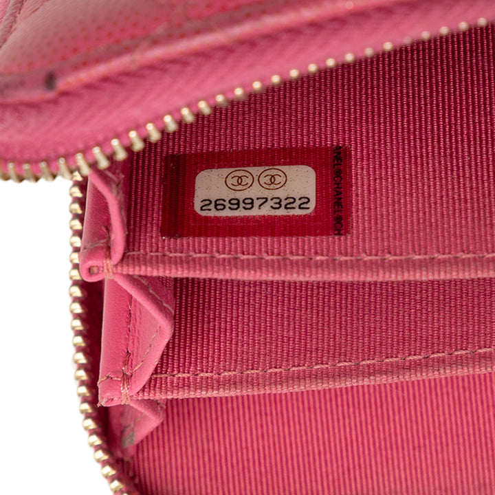 Chanel CC Matelassé Zippé Porte-monnaie Cuir caviar