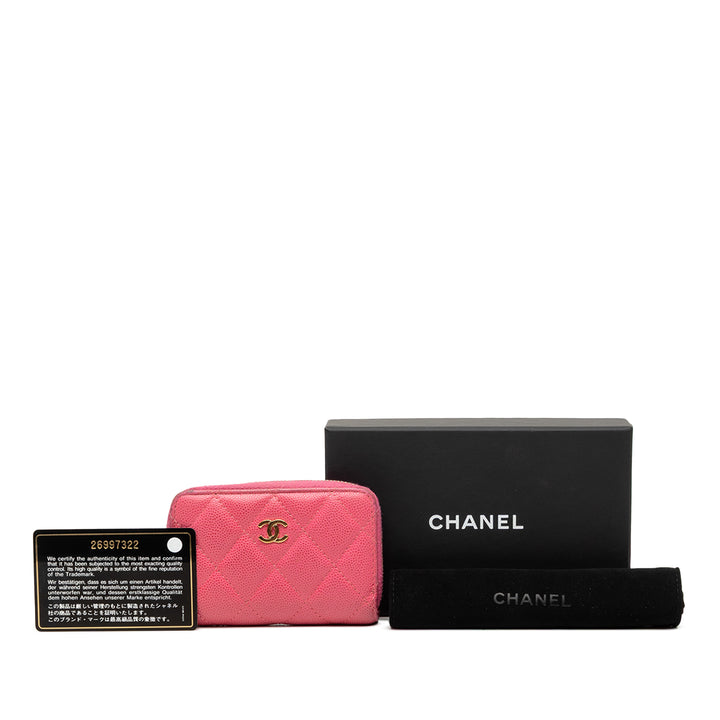 Chanel CC Matelassé Zippé Porte-monnaie Cuir caviar