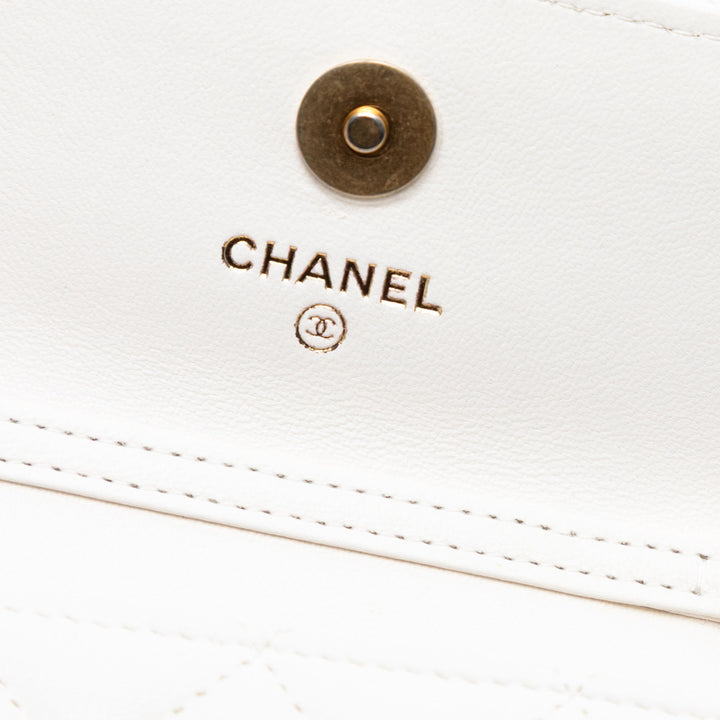 Chanel Mini CC Matelassé Cuir d’agneau Perle Crush Pochette avec chaîne