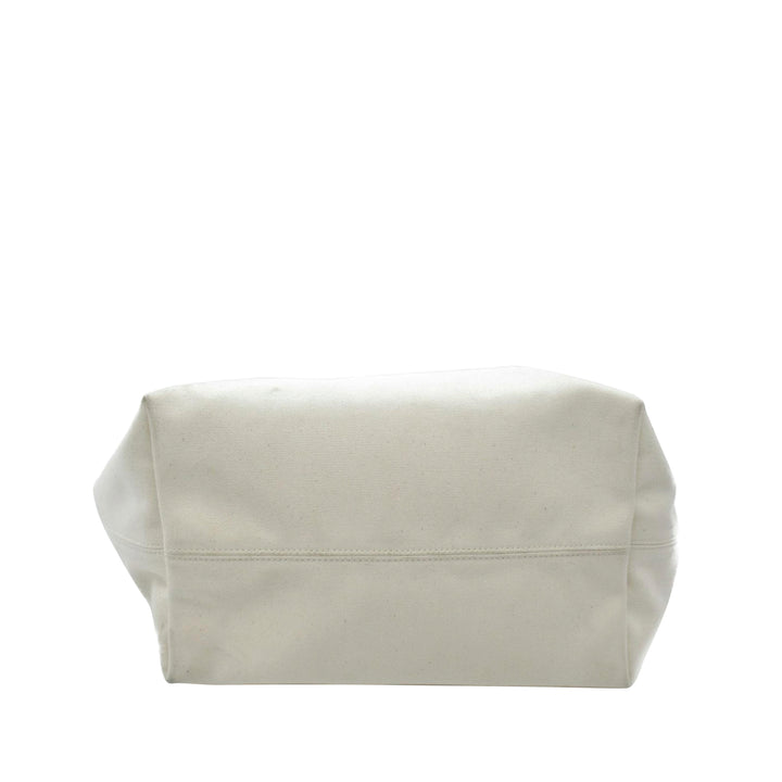 Small Canvas Cities Paris Jumbo Tote White - Gaby Paris