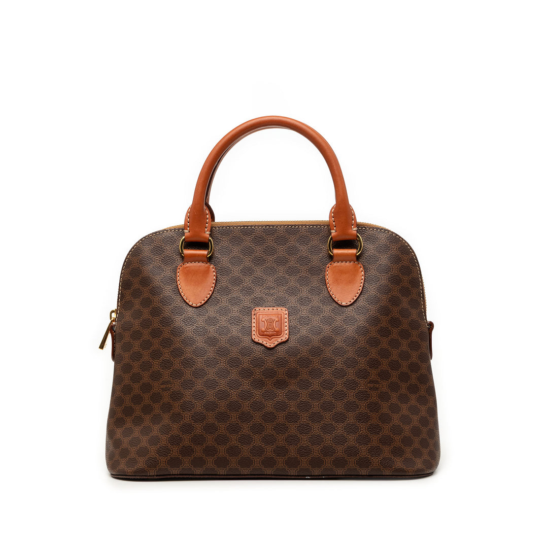 Celine Macadam Coated Toile Dome Sac à main