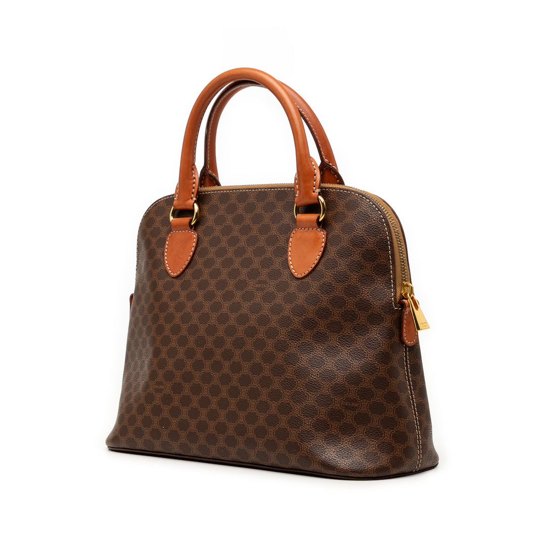 Celine Macadam Coated Toile Dome Sac à main