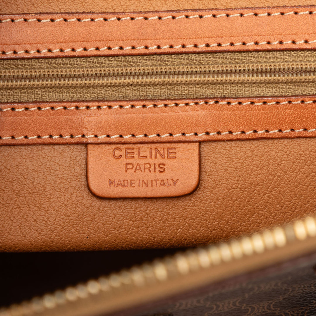 Celine Macadam Coated Toile Dome Sac à main