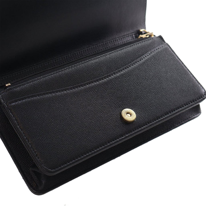 Chanel Matelassé Caviar Glitter CC Roller Skate Pochette avec chaîne