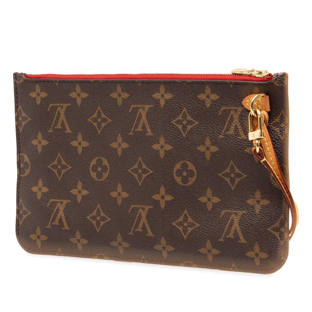 Louis Vuitton Neverfull Pochette MM Monogram Marron – vue 2 – GABY PARIS