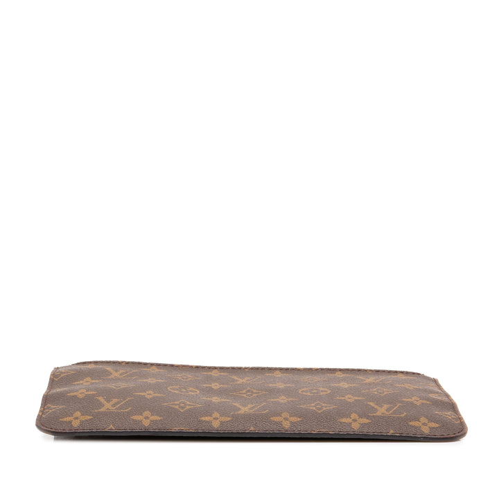 Louis Vuitton Neverfull Pochette MM Monogram Marron – vue 3 – GABY PARIS