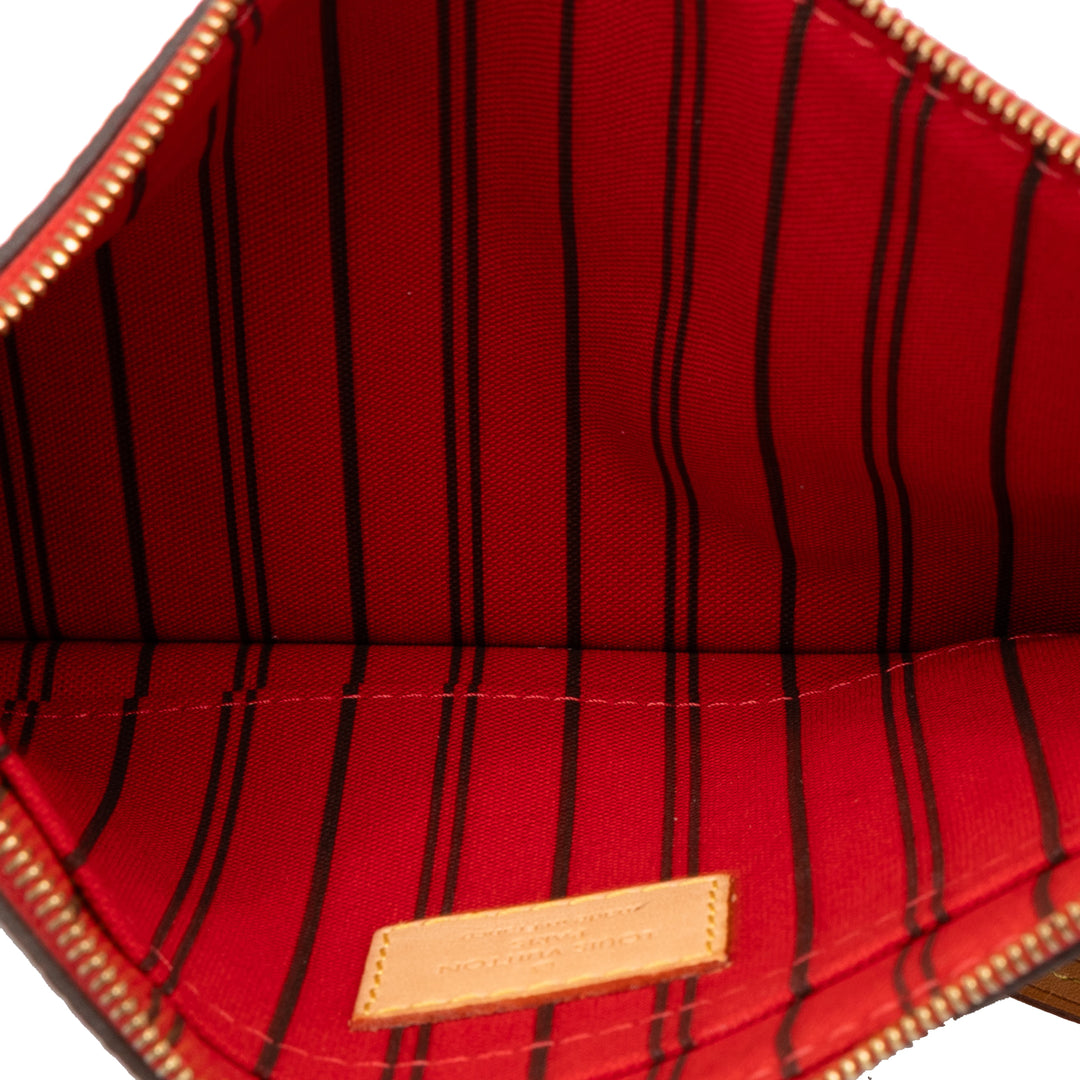 Louis Vuitton Neverfull Pochette MM Monogram Marron – vue 4 – GABY PARIS