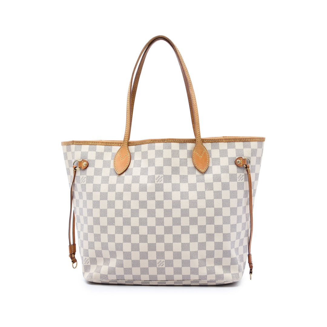 Louis Vuitton Neverfull MM Damier Azur Blanc – vue principale – GABY PARIS