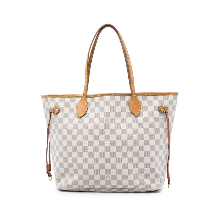 Louis Vuitton Neverfull MM Damier Azur Blanc – vue principale – GABY PARIS