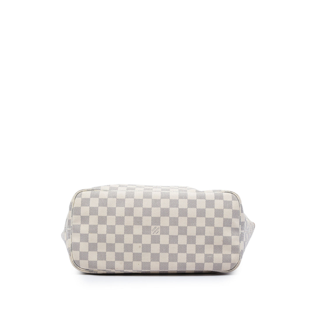 Louis Vuitton Neverfull MM Damier Azur Blanc – vue 3 – GABY PARIS