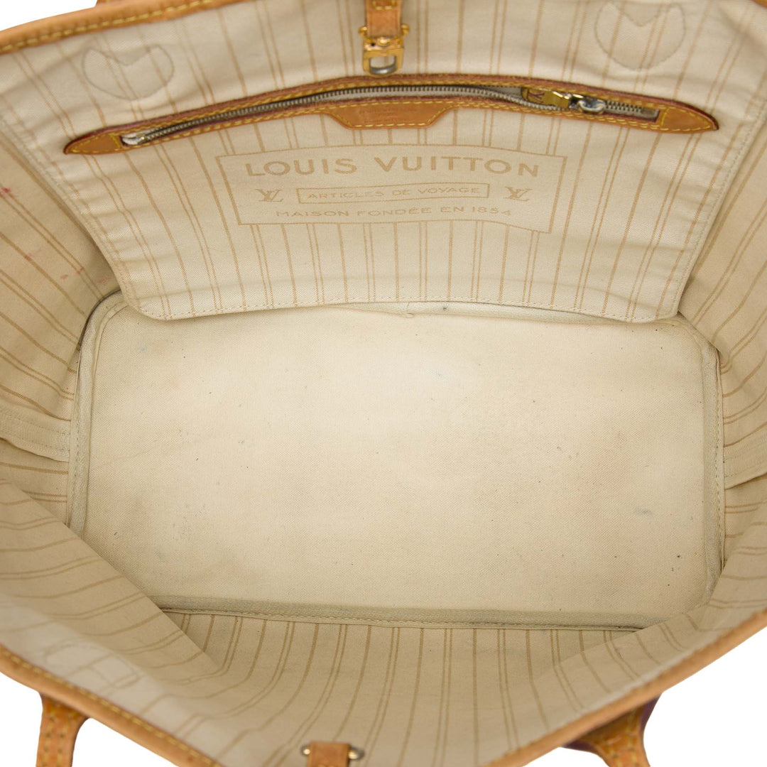 Louis Vuitton Neverfull MM Damier Azur Blanc – vue 4 – GABY PARIS