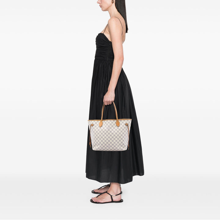 Louis Vuitton Neverfull MM Damier Azur Blanc – vue 5 – GABY PARIS