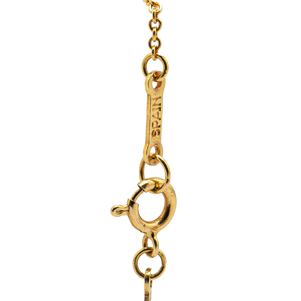 Elsa Peretti 18K Yellow Gold Open Teardrop Pendant Necklace Gold - Gaby Paris