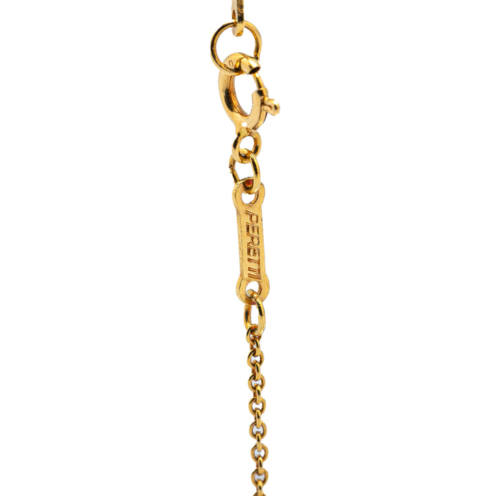 Elsa Peretti 18K Yellow Gold Open Teardrop Pendant Necklace Gold - Gaby Paris