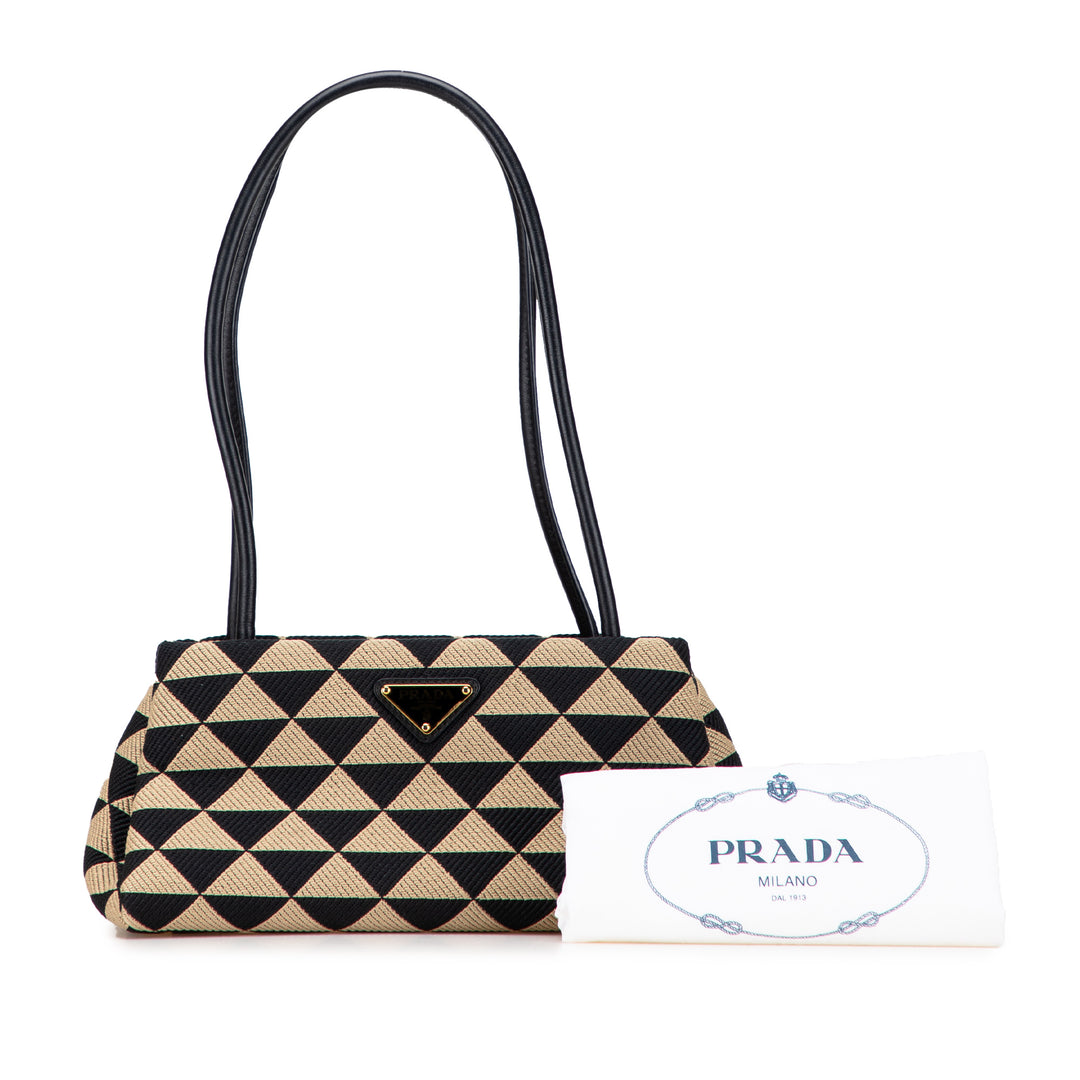 Prada Small Triangolo Symbole Jacquard brodé Sac bandoulière