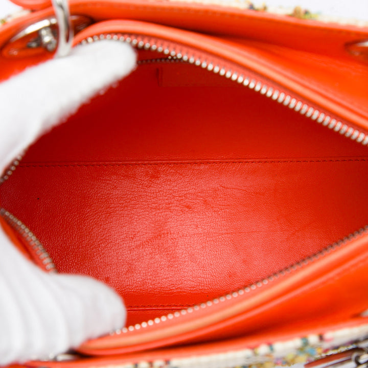 Dior Lady Dior Moyen Tweed Orange – vue 4 – GABY PARIS